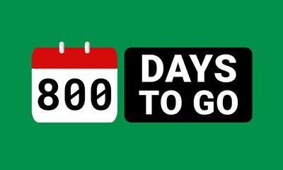 800 days to go last countdown. eight hundred days go sale price offer promo deal timer, 800 days only