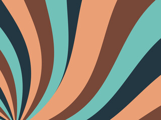 Swirl radial pattern retro background.
