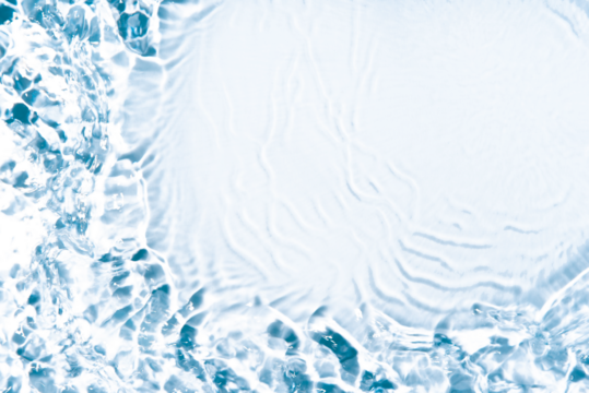 The texture of water on a white background in bright sunlight.