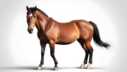 Vector of a horse on white background. Wild Animal
