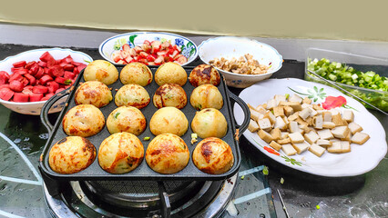 homemade process to cooking takoyaki most popular delicious snack of japan