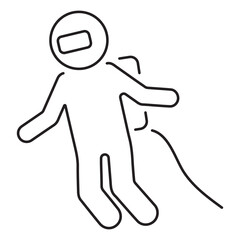 astronaut icon isolated on white background, vector illustration.