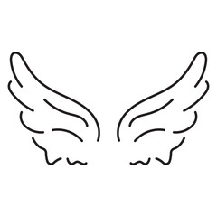Obraz premium angel icon isolated on white background, vector illustration.