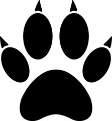 Paw print icon. Animal symbol vector image - obrazy, fototapety, plakaty