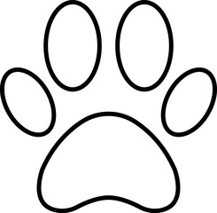 Paw print icon. Animal symbol vector image