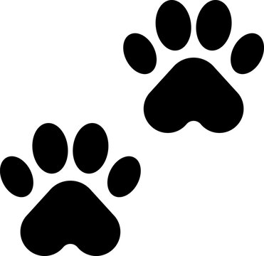 Paw print icon. Animal symbol vector image