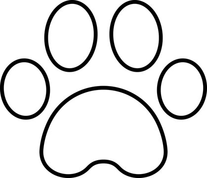 Paw print icon. Animal symbol vector image