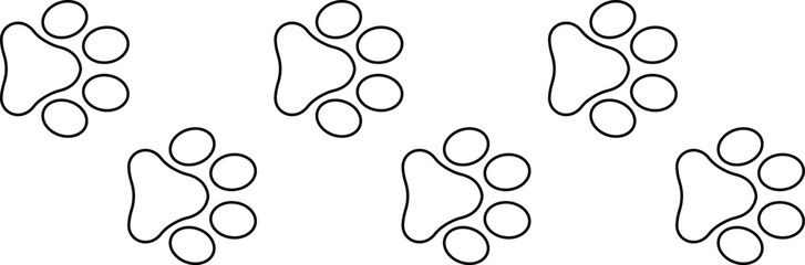 Paw print icon. Animal symbol vector image