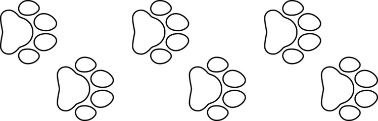 Paw print icon. Animal symbol vector image