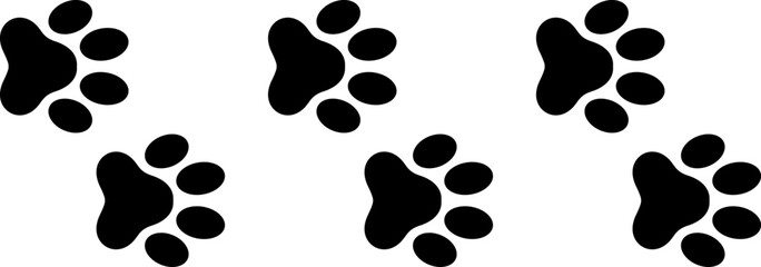 Paw print icon. Animal symbol vector image