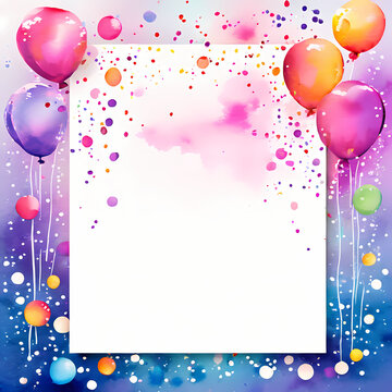 birthday card with balloons