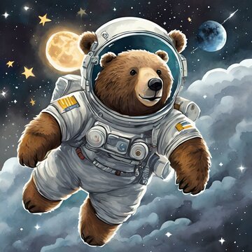 teddy bear in the moon