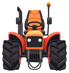 Fototapeta premium Black Webbed Seat Belt Tractor Safety Feature. Isolated on a Transparent Background. Cutout PNG.