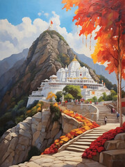 White Marble Temple In The Mountain