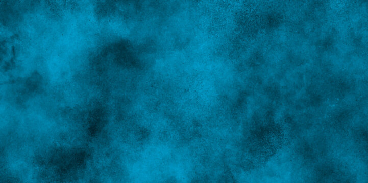 grunge stained blue paper texture close up, Splash acrylic colorful blue grunge texture background, abstract blue watercolor painting textured on black grunge paper.	