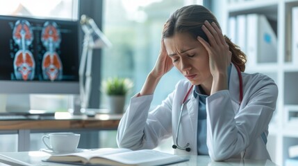Office Syndrome. A group of various symptoms including the inflammation of neck, shoulder and back muscles. Repetitive muscle strain during having long period of unhealthy positions