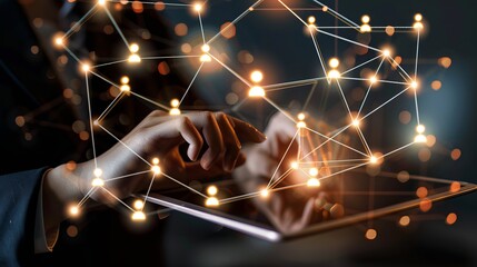 Digital Networking A Businessperson Harnessing the Power of Technology to Expand Professional Reach and Expertise