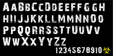 alphabet letters font set. typography font with trendy letters thin, bold, uppercase, lowercase and numbers. vector illustration.