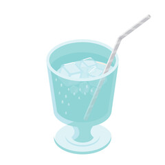 サイダー_アイソメトリックのイラスト