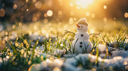 Melting snowman, spring vibe.