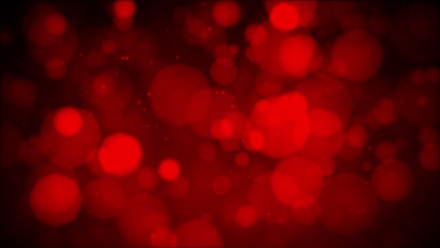 Animation of multi layered red hot fiery bokeh lights