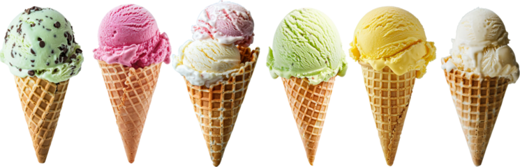 ice cream waffle cone isolated