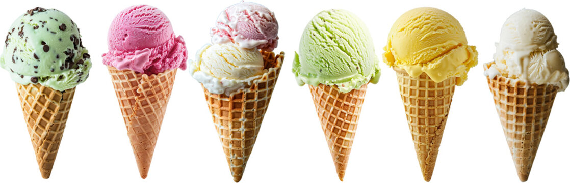 ice cream waffle cone isolated