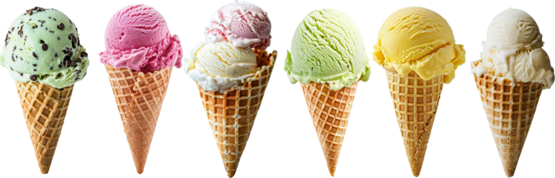ice cream waffle cone isolated
