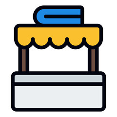 Book Fair filled line icon