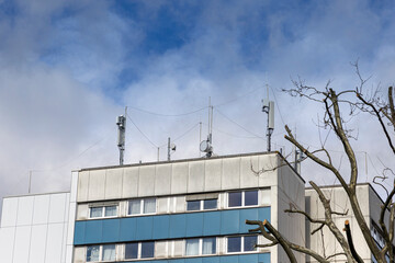 5g Antennen auf ein Gebäude