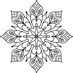 simple and attractive mandala design for coloring book, artistic mandala art