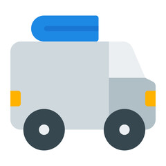 Library Truck flat icon