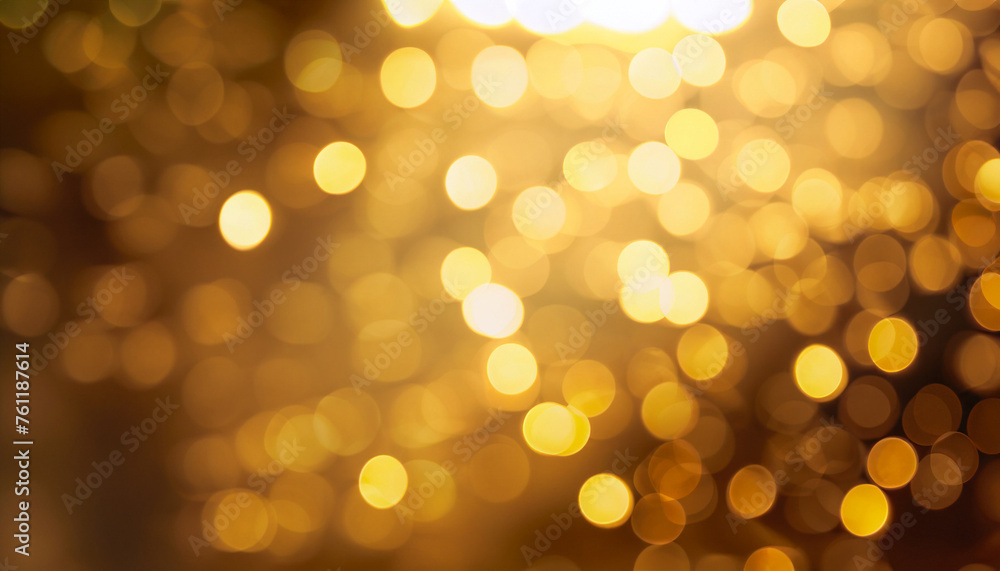 Poster golden defocused lights background with copy space for your design or image