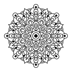beautiful mandala design for coloring book, ethnic mandala design for henna and tattoo design