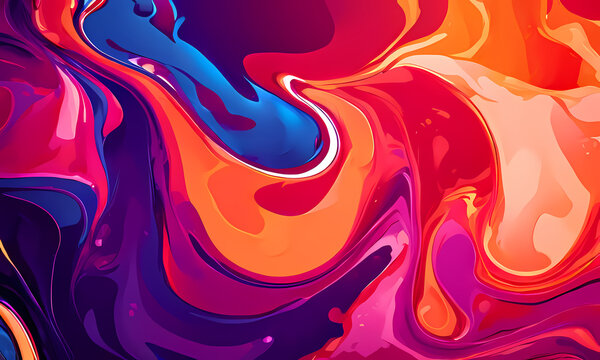 abstract background with oil paintings 