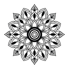 beautiful mandala design for coloring book, ethnic mandala design for henna and tattoo design