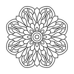 beautiful mandala design for coloring book, ethnic mandala design for henna and tattoo design