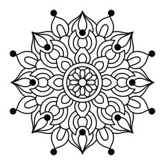 beautiful mandala design for coloring book, ethnic mandala design for henna and tattoo design