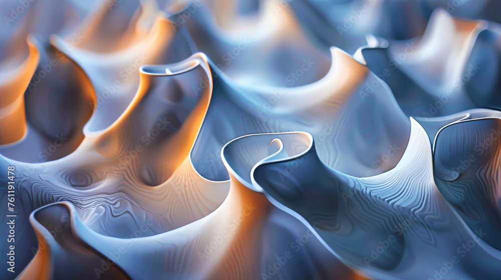 Poster amorphous structure changing its shape