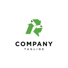 Fototapeta premium Letter R Recycle logo icon vector template.eps
