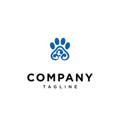 Paw leaf ornament logo icon vector template.eps