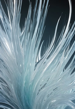 glowing ethereal wisps frozen in an abstract futuristic 3d texture isolated on a transparent background