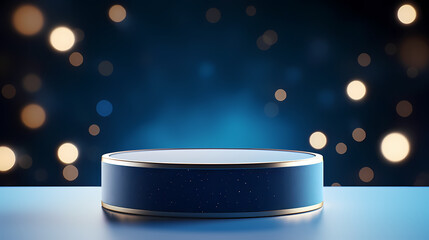 Empty round podium for product or cosmetic display