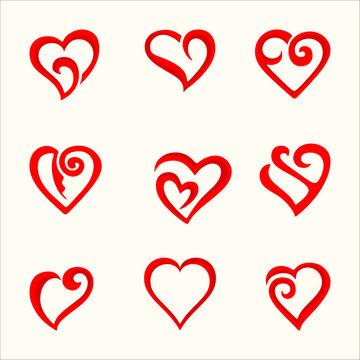 heart logo. Love, favorite symbol, illustration design