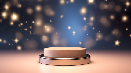 Empty round podium for product or cosmetic display