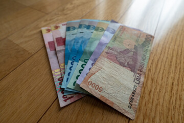 foreign currency Indonesian rupee on business trip and travel