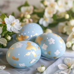 Easter, Easter eggs, lie on the table, background, back, spring decoration
