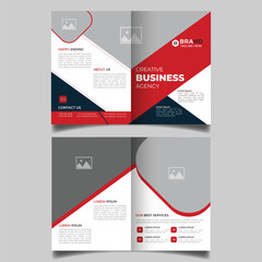 Corporate bi-fold brochure design template