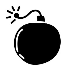 bomb glyph icon