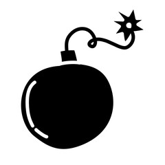 bomb glyph icon